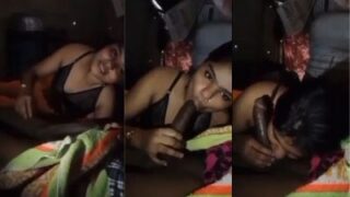 Gadis desa menggoyangkan pinggulnya saat melayani kontol hitam besar pria India