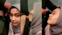 Jilbab Basah Terciprat Cairan Panas di Wajah