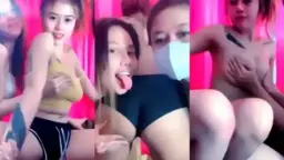 Trio Cewek Barbar Jilat Klitoris Lesbian