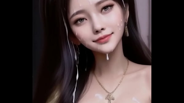 Gadis Hanfu putih diguyur sperma, tersipu malu dengan senyum genit