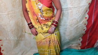 गर्म पत्नी की पहली रात, साड़ी में उत्तेजक देसी मौज