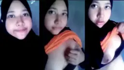 Gadis Berjilbab Pamer Payudara Besar yang Menggoda