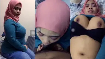 Ngentot Cewek Berjilbab Pink dengan Payudara Besar