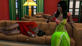 Adik tiri India menemukan kakak tirinya telanjang tidur di sofa ruang tamu, membuatnya begitu bergairah hingga mereka pun bercinta – adegan panas remaja desi