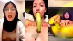 Panya Hijab Ngentot Live Colmek Pakai Timun