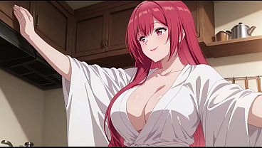 Anak tiri pulang cepet, lihat istri bokap masak pake baju tipis aja. Kureha Enomoto pamer toket goyang-goyang (AI-generated).
