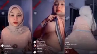 Kak Putri nungging bikin kontol tegang, crot di celana