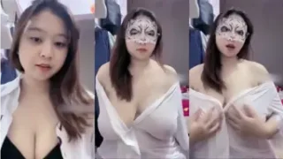 Live cewek tobrut pake baju tembus pandang, bikin ngaceng parah