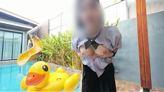 NiNewThai จัดซ้อสุดเสียวริมสระ Pool Villa xxx หีหมาถูกเสี่ยกระแทกจนร้องลั่นสวน